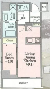 ティモーネ押上ノルド【2階】の間取り