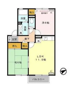 ラグージュ【2階】の間取り