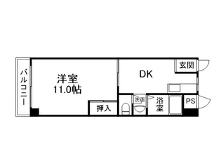 メゾンド白河【4階】の間取り