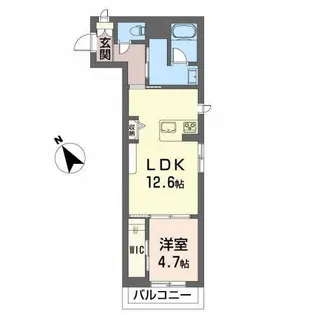 シャーメゾン ブラボー【1階】の間取り