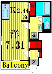 シャンドフルール【1階】の間取り