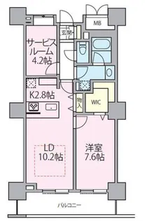 ロイヤルパークスタワー南千住【14階】の間取り
