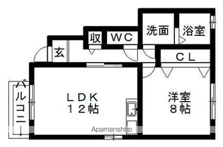フォンターナB棟【1階】の間取り
