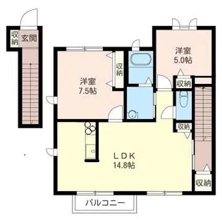 ベッラヴィスタ(連取町)【2階】の間取り
