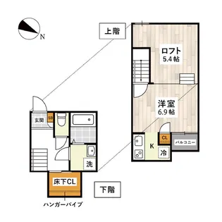 ADC健軍ビジュー【2階】の間取り