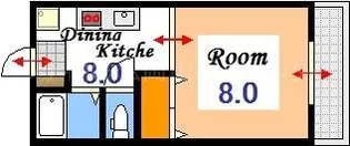 成広矢原コーポV【2階】の間取り
