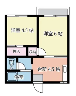 森宿ハイツ【2階】の間取り