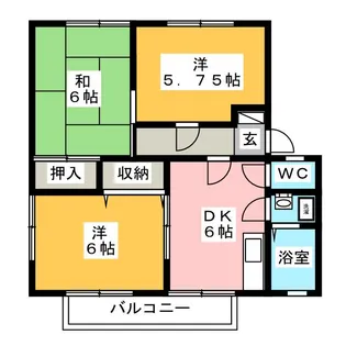 サンビレッジ上松【2階】の間取り