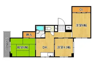 バンドーム大津和 犬猫可【2階】の間取り