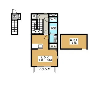 ロフト・ルース【2階】の間取り