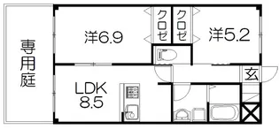 クレールシャンブル【1階】の間取り
