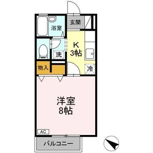 第三麦秀閣 A【2階】の間取り