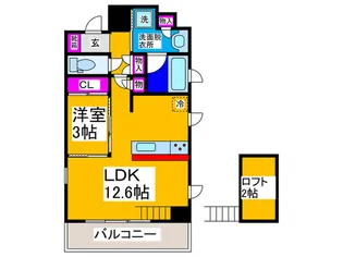 ルナ・ソレイユ【8階】の間取り