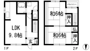 兵庫県川西市美園町【一戸建】の間取り