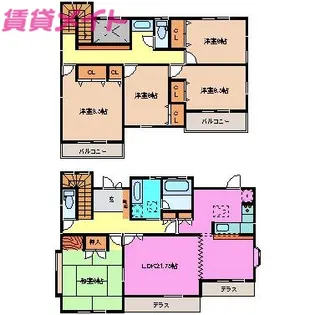 三重県津市南が丘1【一戸建】の間取り