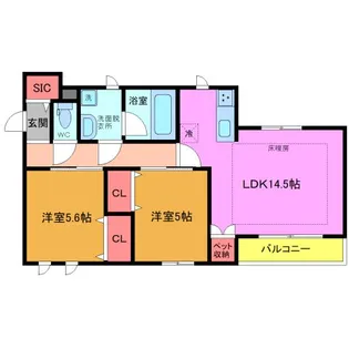 エトワールヴァリ プリミエ【3階】の間取り