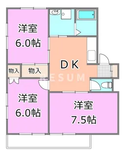 千葉県千葉市中央区寒川町3【アパート】の間取り