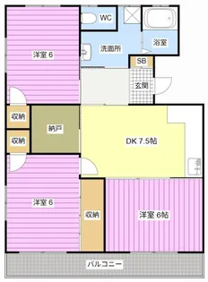 ヘブンズ・ミラー【2階】の間取り