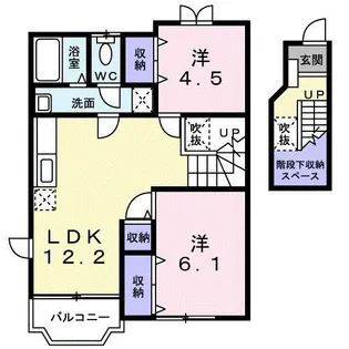 サンライズメグミA【2階】の間取り