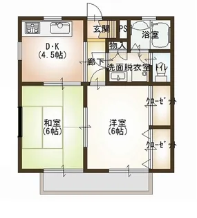 パークハイツSAI B棟【2階】の間取り