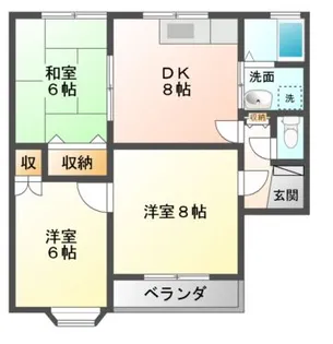 ライズ田名部【2階】の間取り