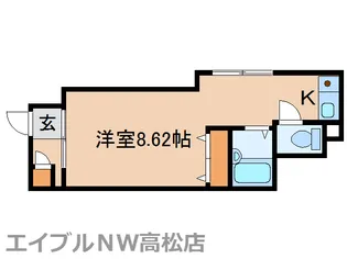 プレステージ宮脇【1階】の間取り