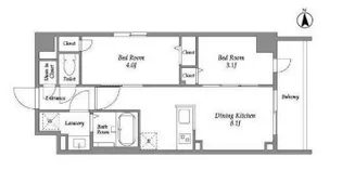 東京都新宿区百人町1【マンション】の間取り