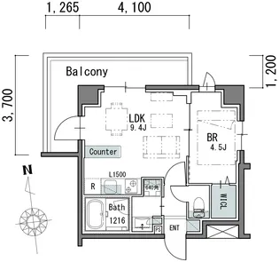 華のテラス【4階】の間取り