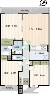 藤和大和桜が丘コープ【4階】の間取り