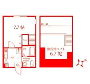 ハーミットクラブハウス鎌倉1【2階】の間取り