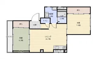 広島県呉市本通5【マンション】の間取り