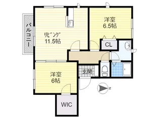 クレアール猪野 lily【1階】の間取り