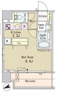 パークフラッツ芝浦【7階】の間取り
