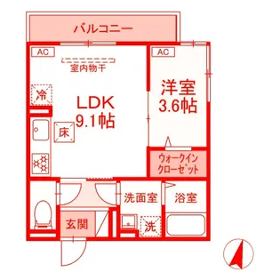 D’Tribute湘南台A【2階】の間取り