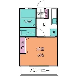 シティハイムカツマタ【1階】の間取り