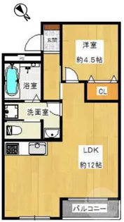 南千里第二コーポラスC棟【4階】の間取り