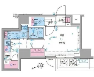 GENOVIA駒込駅 green veil【4階】の間取り