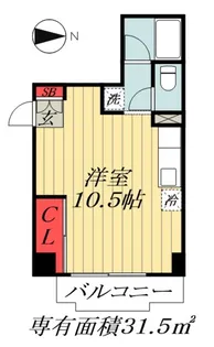 1Rの間取り画像