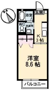アヴァンティ東本浦【2階】の間取り