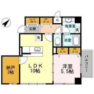 六本木レジデンス【4階】の間取り