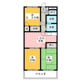 ARTRAマンション A棟【1階】の間取り