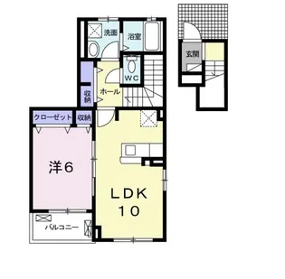 1LDKの間取り画像