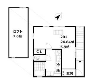 トライプレックス高輪台【2階】の間取り