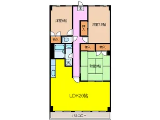 グランドォール宇都宮【5階】の間取り