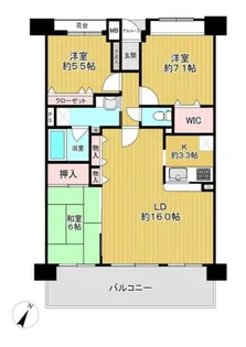コスモ川口戸塚ガーデンフォルム【7階】の間取り