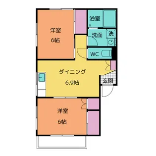 へーベルメゾン・アサヒA棟【2階】の間取り