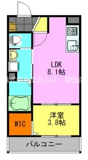 パルブニール浜野【3階】の間取り