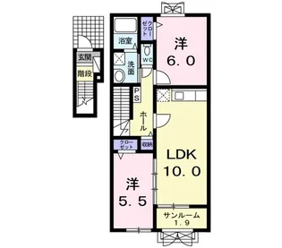 メゾン コリーヌ【2階】の間取り