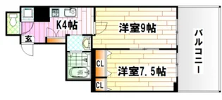 広島県広島市西区観音町【マンション】の間取り