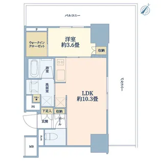 パークタワー向ケ丘遊園【24階】の間取り